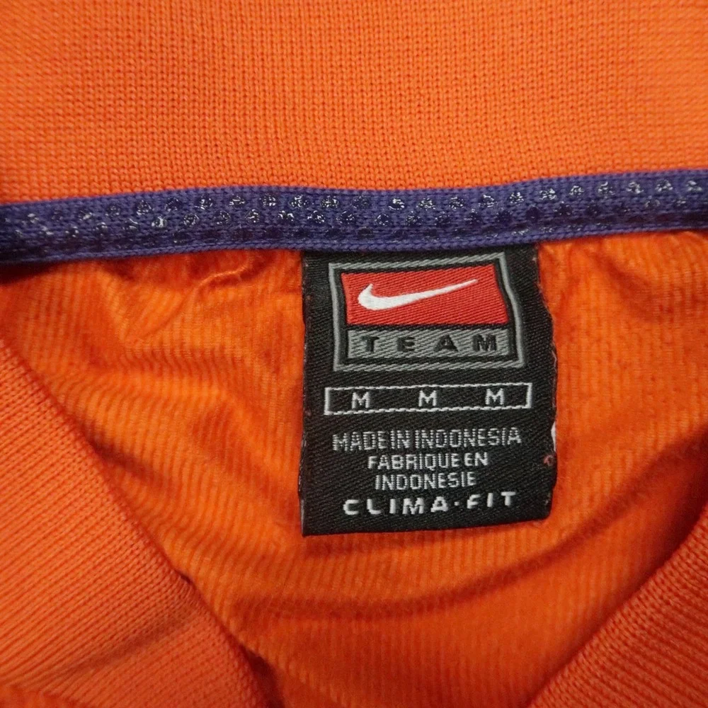 Clemson‎ Tigers Pullover Mens Medium Orange Nike Lightweight Clima Fit  VTG